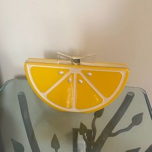 Lemon Wedge Clutch Purse NWOT
